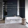 Чугунная ванна Vinsent Veron Square 140x70 VSQ1407045H/VH0012NI цвет Белый с квадратными ручками никель