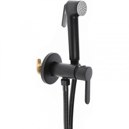 Гигиенический душ со смесителем Agger Gorgeous A0270044 Черный латунь на стену