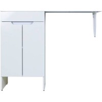 Тумба с раковиной Orange Sistema 120 L STD-120TUW+RAL Белая глянцевая МДФ / ЛДСП