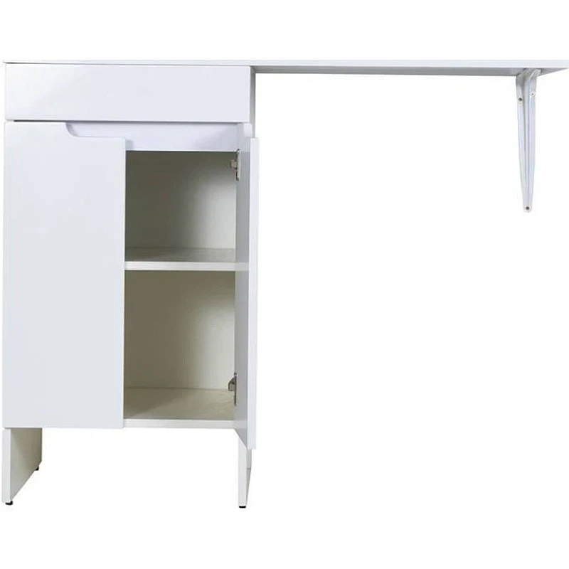 Тумба с раковиной Orange Sistema 120 L STD-120TUW+RAL Белая глянцевая МДФ / ЛДСП