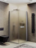 Душевой уголок Maybah Glass MGY-1318-5 900х900х1975 на монопетле Хром матовый стекло сатиновое