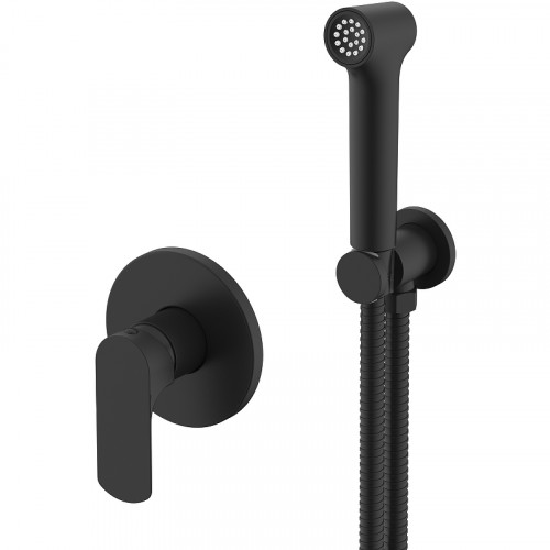 Гигиенический душ со смесителем Raglo R03.53.06 Черный матовый латунь встраиваемый