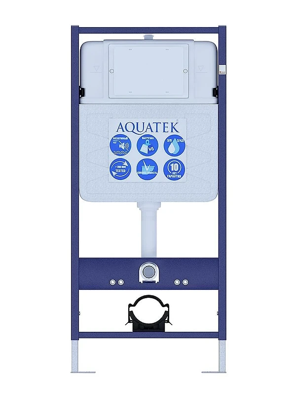 Комплект унитаза с инсталляцией Aquatek Set Aquatek Сириус цвет Белый с сиденьем Микролифт