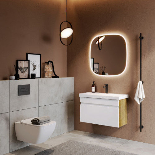 Зеркало Aqwella Aura A 80 AUR0208AH с подсветкой с бесконтактным выключателем стекло