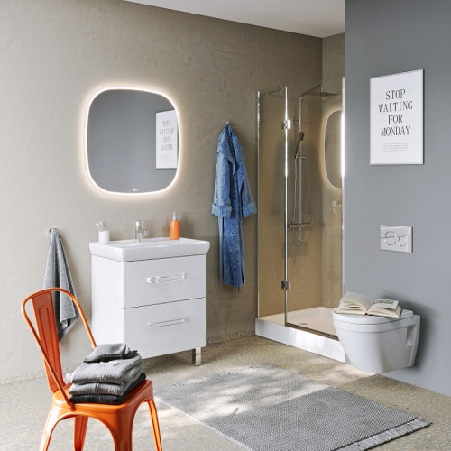 Зеркало Aqwella Aura A 80 AUR0208AH с подсветкой с бесконтактным выключателем стекло