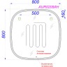 Зеркало Aqwella Aura A 80 AUR0208AH с подсветкой с бесконтактным выключателем стекло