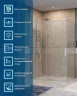 Душевой уголок BelBagno Soft Close-1 130x90 SOFT_CLOSE-1-AH-1-130/90-C-Cr профиль Хром стекло прозрачное