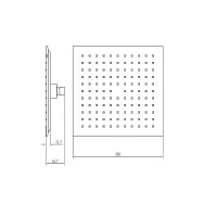Верхний душ Aquanet Static AF330-84-S250B 261826 Черный матовый пластик на потолок