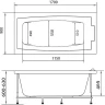 Акриловая ванна Marka One Aelita 170x90 01аэ1790 без гидромассажа