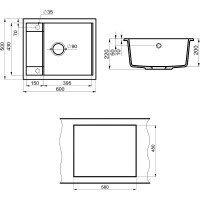 Кухонная мойка Point Римо 60 PN3010AL Серая