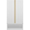 Подвесной шкаф Brevita Vega 60 VEG-08060-011 над стиральной машиной Белый матовый Золото МДФ / ЛДСП