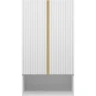 Подвесной шкаф Brevita Vega 60 VEG-08060-011 над стиральной машиной Белый матовый Золото МДФ / ЛДСП