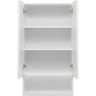 Подвесной шкаф Brevita Vega 60 VEG-08060-011 над стиральной машиной Белый матовый Золото МДФ / ЛДСП