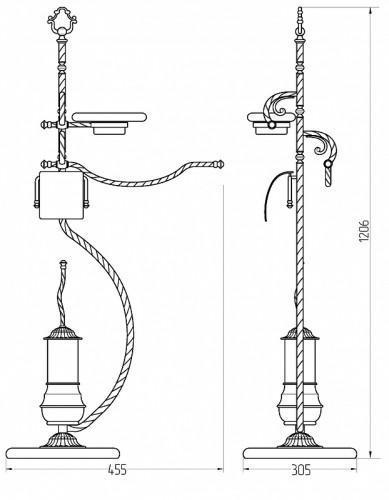 Напольная стойка Migliore Edera 16907 Бронза
