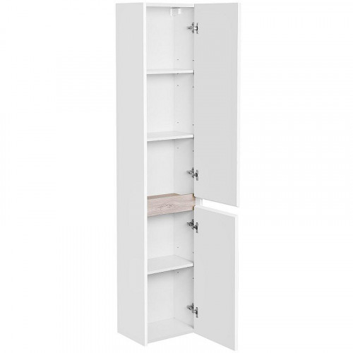 Шкаф пенал Aquaton Нортон 34 R 1A249403NT01R подвесной Белый глянец МДФ / ЛДСП, стекло