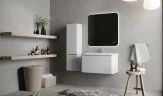 Зеркало Raval Ego 80 Ego.02.80/W/RL с подсветкой с бесконтактным выключателем и часами стекло