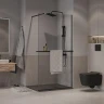 Душевая перегородка Niagara Nova 80 NG-670-80ВLACK профиль Черный матовый стекло прозрачное