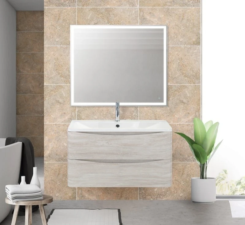 Тумба под раковину BelBagno ACQUA-800-2C-SO-RVB подвесная Rovere Vintage Bianco МДФ / ЛДСП