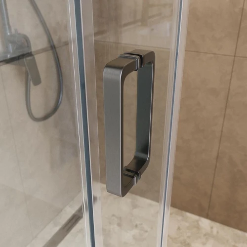 Душевой уголок BelBagno Soft Close-2 140x90 SOFT_CLOSE-2-AH-1-140/90-C-GM профиль Оружейная сталь стекло прозрачное