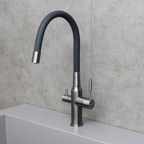 Смеситель для кухни Lemark Expert LM5083GMN-Black цвет Графит Черный