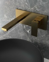 Смеситель для раковины Boheme Qubic 475-BR Бронза латунь