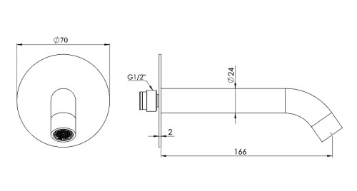 Излив для смесителя Remer X-Style 91X70XV цвет Сталь