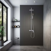 Душевая система Aquatek Бетта AQ2140CR Хром латунь на стену