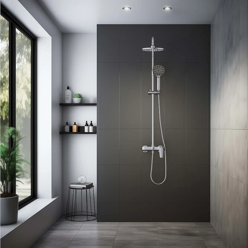 Душевая система Aquatek Бетта AQ2140CR Хром латунь на стену