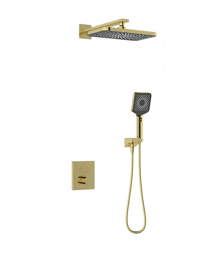 Душевая система Kaiser Sano 08477-3 с термостатом цвет Шлифованное золото