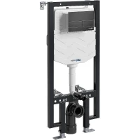 Инсталляция WasserKRAFT Vils 56TLT.010.ME.MB04 для унитаза с Черной матовой клавишей смыва