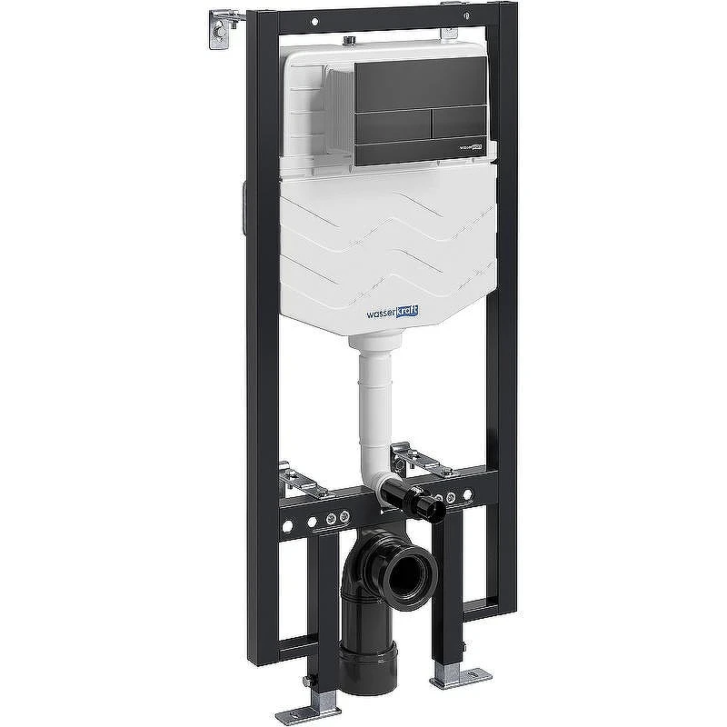 Инсталляция WasserKRAFT Vils 56TLT.010.ME.MB04 для унитаза с Черной матовой клавишей смыва