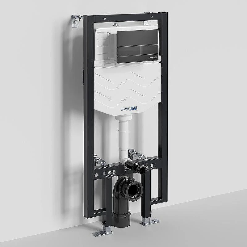 Инсталляция WasserKRAFT Vils 56TLT.010.ME.MB04 для унитаза с Черной матовой клавишей смыва