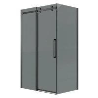 Душевой уголок Grossman Classic 110x100 120.K33.04.1110.21.10 профиль Черный матовый стекло тонированное
