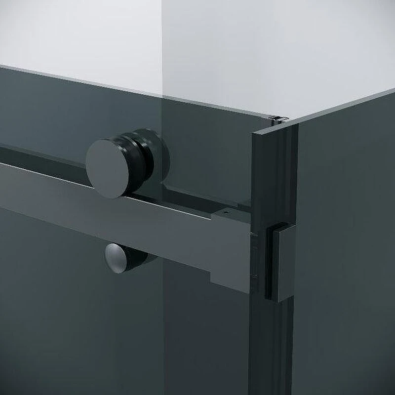 Душевой уголок Grossman Classic 110x100 120.K33.04.1110.21.10 профиль Черный матовый стекло тонированное