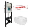 Унитаз с инсталляцией Azario AZ-501A+AZ-0076 UQ1 цвет Белый с сиденьем Микролифт