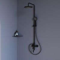 Душевая система RGW Shower Panels SP-25B 59140125-04 Черная латунь на стену