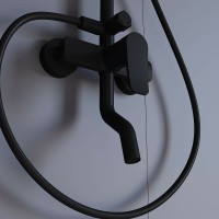 Душевая система RGW Shower Panels SP-25B 59140125-04 Черная латунь на стену