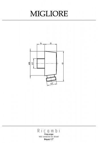 Шланговое подключение Migliore Ricambi 31187 цвет Хром