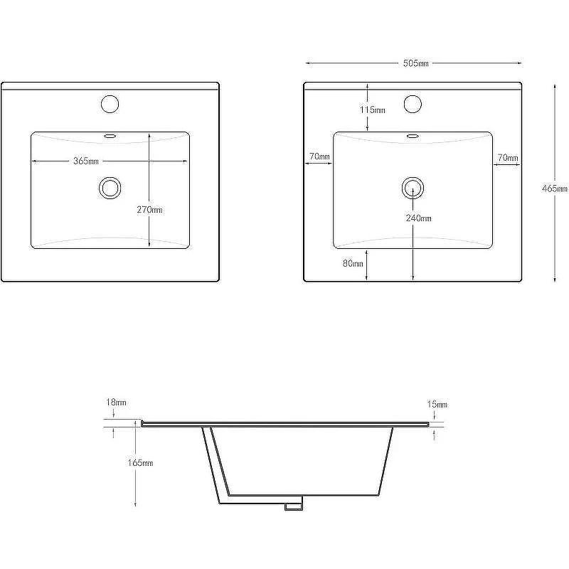 Раковина Aquanet Flat 50 303190 Белая