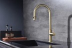 Смеситель для кухни Paulmark Galant Ga213077-SBG Светлое брашированное золото латунь