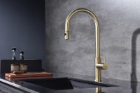 Смеситель для кухни Paulmark Galant Ga213077-SBG Светлое брашированное золото латунь