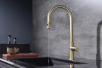 Смеситель для кухни Paulmark Galant Ga213077-SBG Светлое брашированное золото латунь