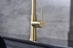 Смеситель для кухни Paulmark Galant Ga213077-SBG Светлое брашированное золото латунь