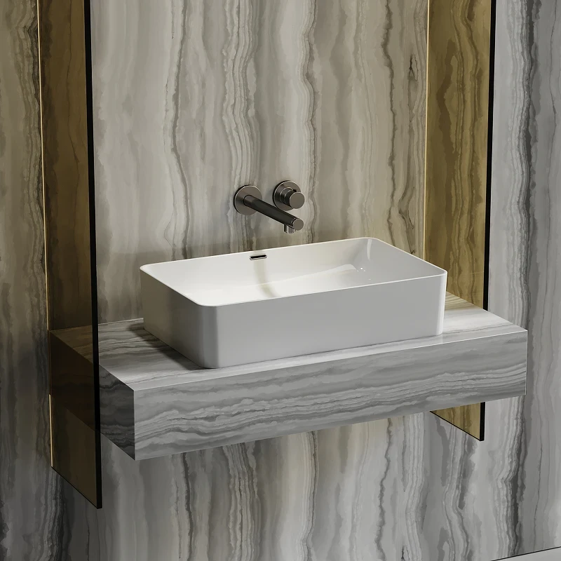 Раковина-чаша Ceramicanova Element 61 CN6065 Белая фарфор накладная