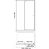 Душевая дверь WasserKRAFT Aula 120 11P05 профиль Хром стекло прозрачное