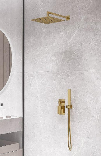 Душевая система Boheme Qubic 474-3-MG Золото матовое
