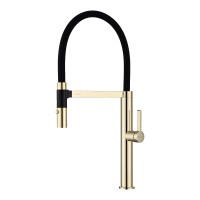 Смеситель для кухни Paulmark Leader Le214101-G Золото латунь