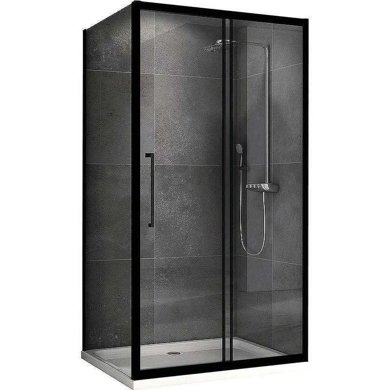 Душевой уголок Abber Schwarzer Diamant 180x75 AG30180BH-S75B профиль Черный стекло прозрачное