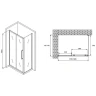Душевой уголок Abber Schwarzer Diamant 180x75 AG30180BH-S75B профиль Черный стекло прозрачное