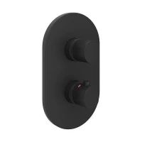 Смеситель для душа Ravak Chrome II CR II 063.20BL.O2 X070467 с термостатом цвет Черный матовый